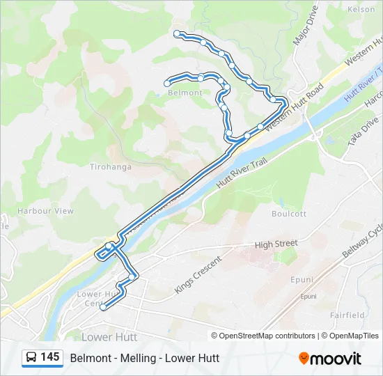 145 Bus Line Map
