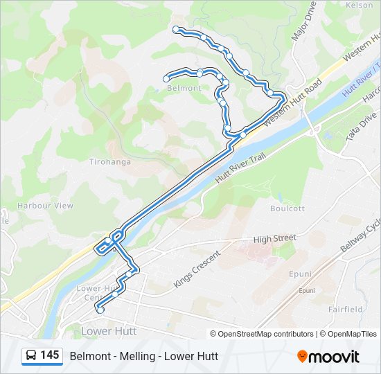 145 Bus Line Map
