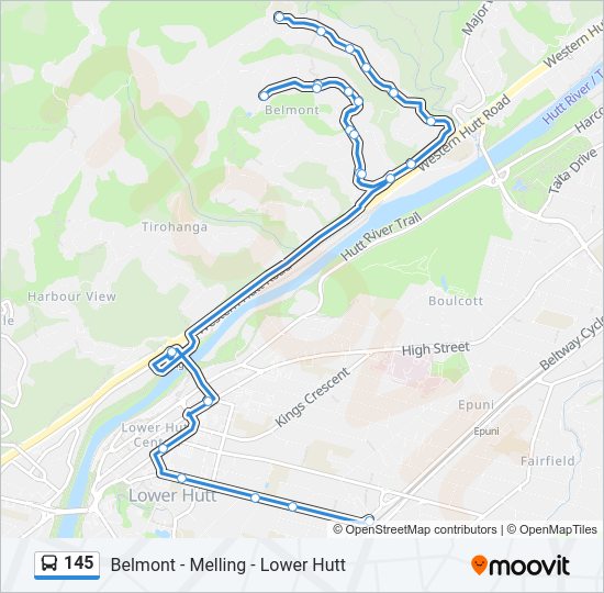 145 Bus Line Map