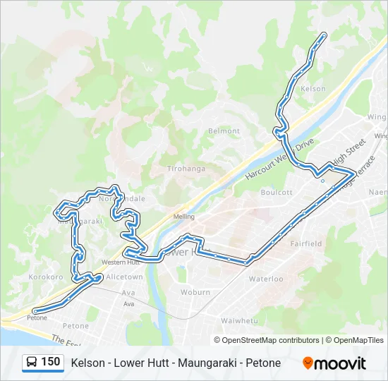 150 Bus Line Map