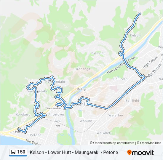 150 Bus Line Map