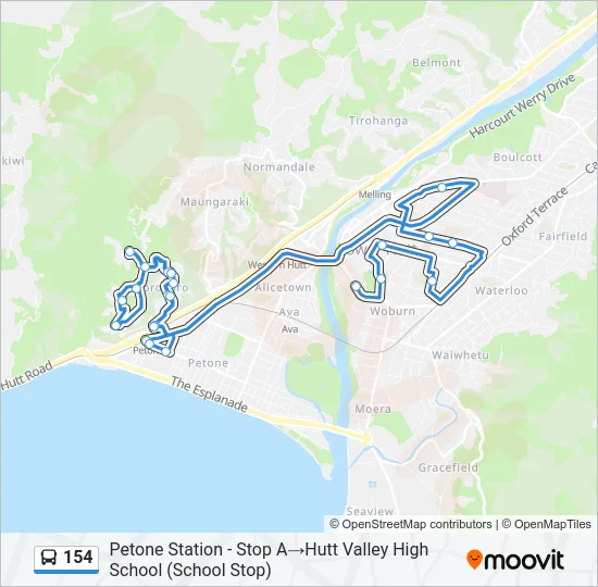 154 Bus Line Map
