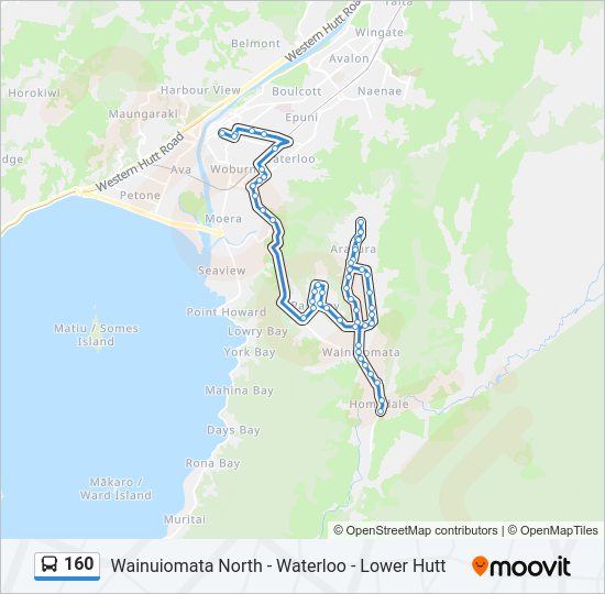 160 Bus Line Map