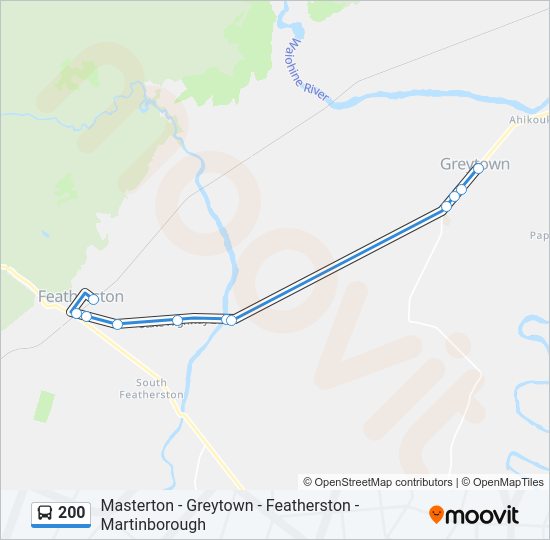 200 Bus Line Map