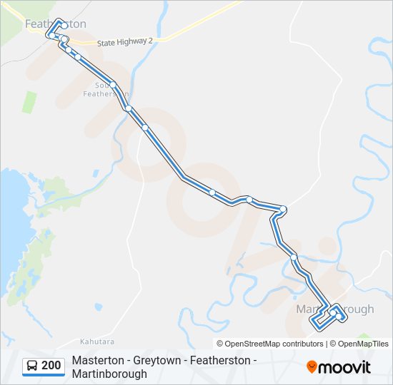 200 Bus Line Map