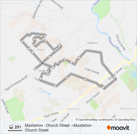 201 bus Line Map