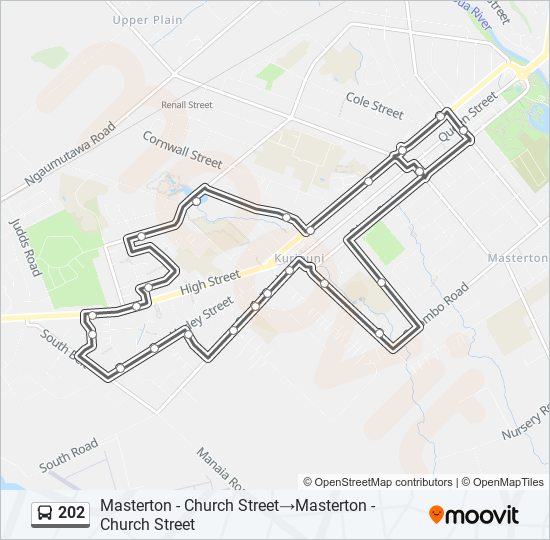 202 bus Line Map