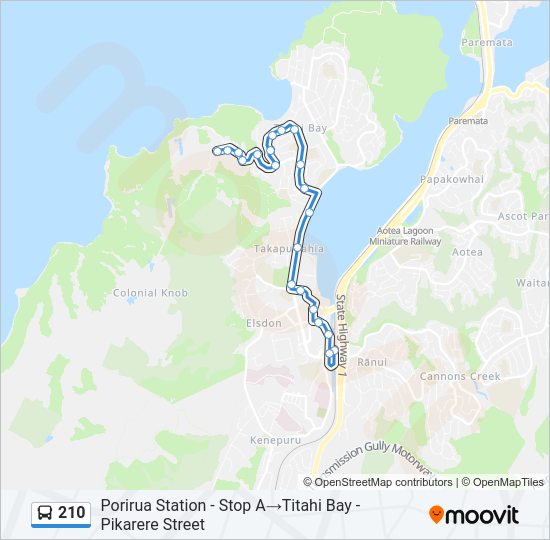 210 Bus Line Map
