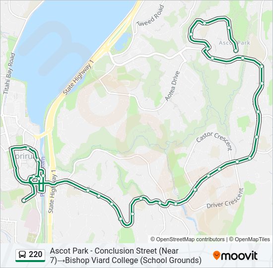 220 Bus Line Map