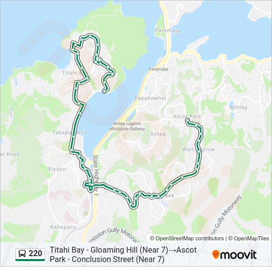 220 Bus Line Map