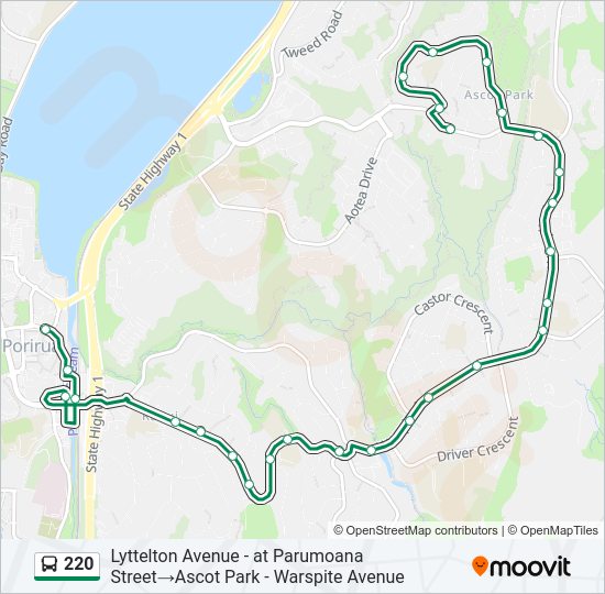 220 Bus Line Map
