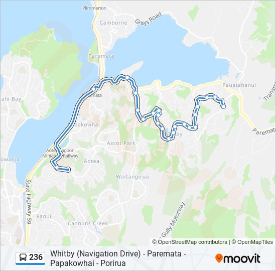 236 Route: Schedules, Stops & Maps - Aotea College - Stop A (School ...