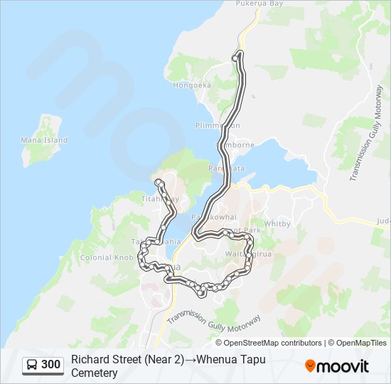 公交300路的线路图