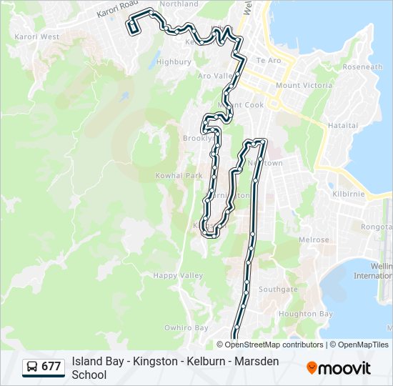 677 Bus Line Map