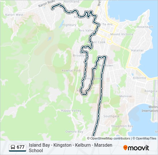 677 Bus Line Map