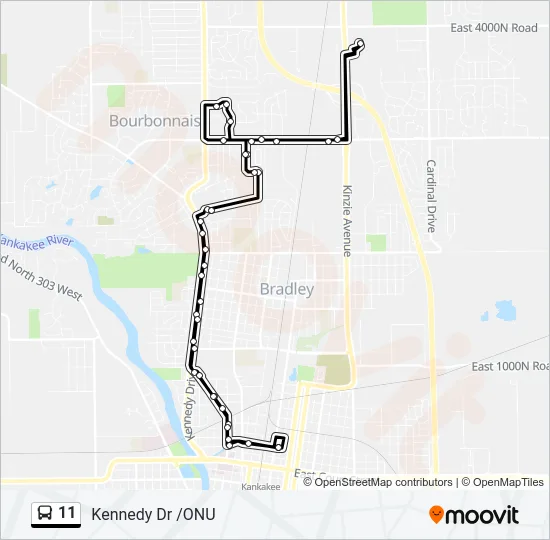 11 Bus Line Map