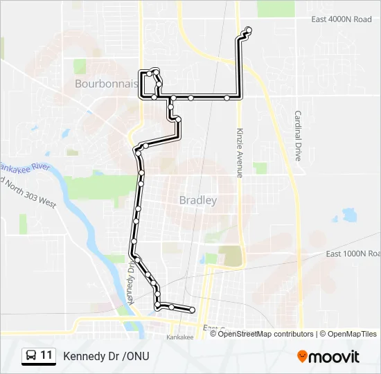 11 Bus Line Map