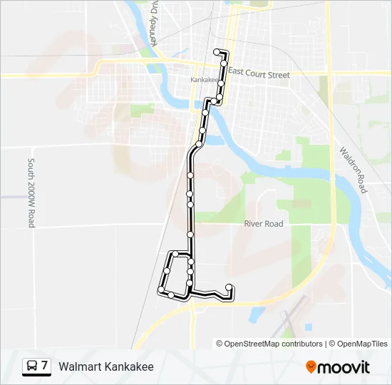 7 Bus Line Map