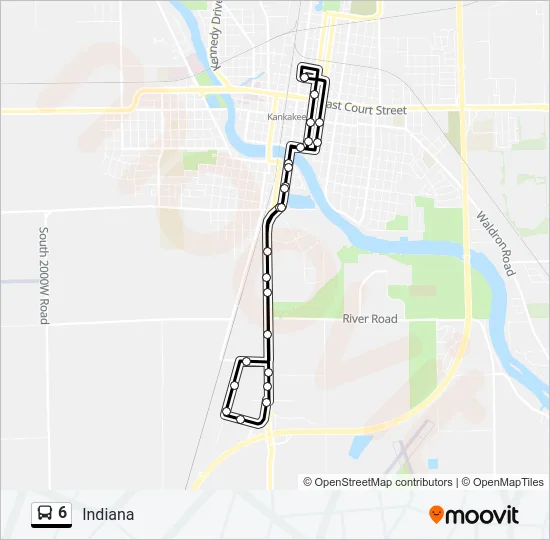 6 Bus Line Map