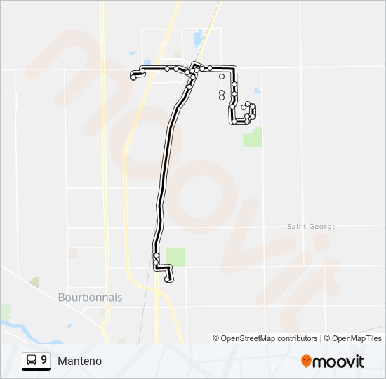 9 bus Line Map