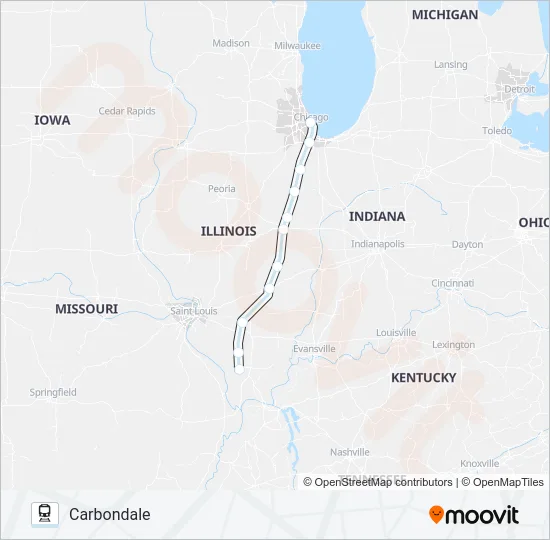 ILLINI Train Line Map