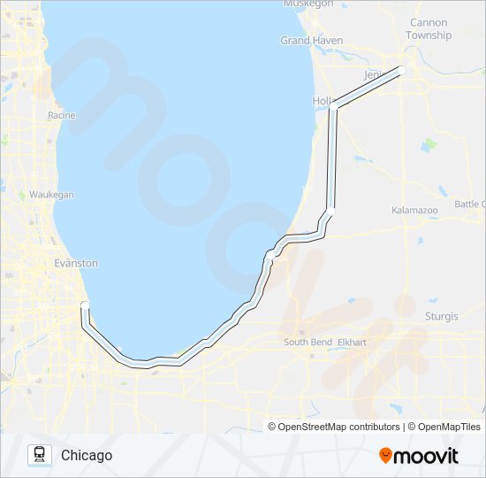 PERE MARQUETTE Train Line Map