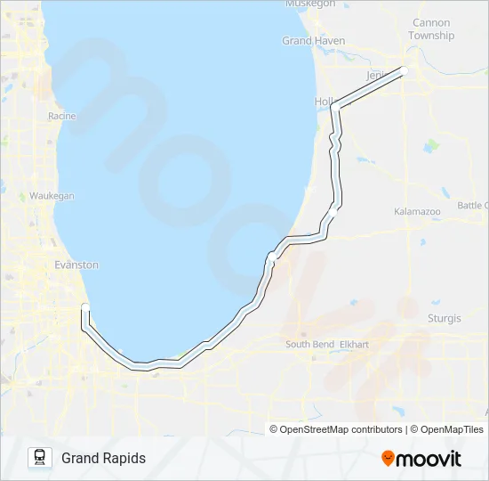 PERE MARQUETTE Train Line Map