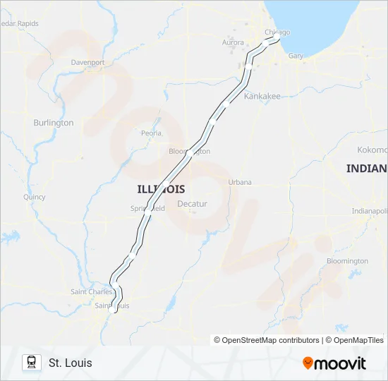 LINCOLN SERVICE Train Line Map