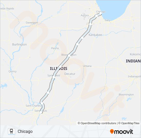 Mapa de LINCOLN SERVICE de tren