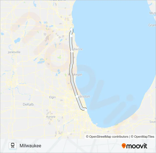 HIAWATHA SERVICE Train Line Map