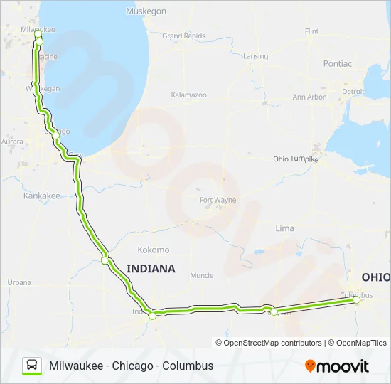 FLIXBUS 2511 Bus Line Map