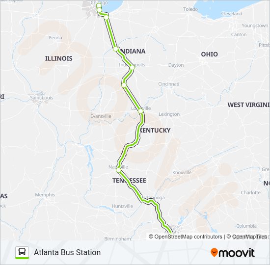 FLIXBUS 2512 bus Line Map