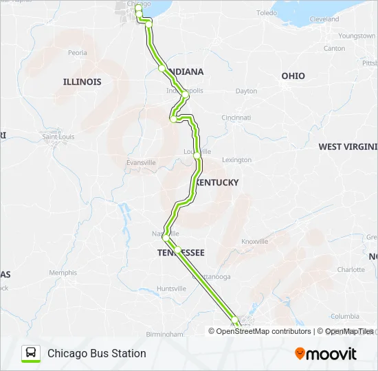 FLIXBUS 2512 Bus Line Map