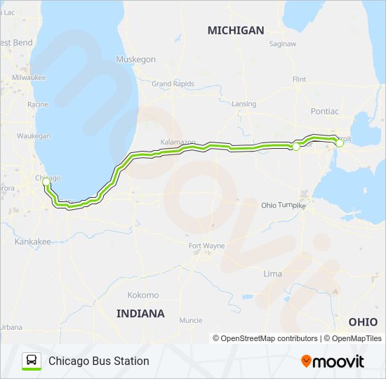 FLIXBUS 2550 bus Line Map