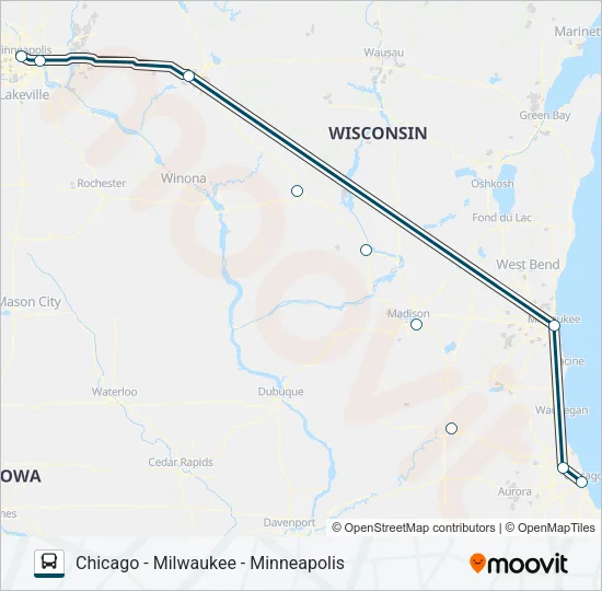 GREYHOUND US0150 Bus Line Map