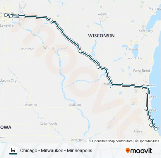 GREYHOUND US0150 Bus Line Map