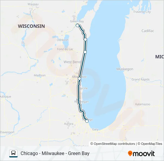 GREYHOUND US0151 Bus Line Map