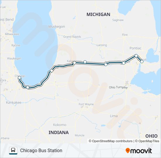 GREYHOUND US0160 Bus Line Map