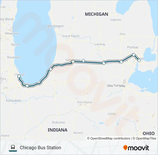 GREYHOUND US0160 Bus Line Map