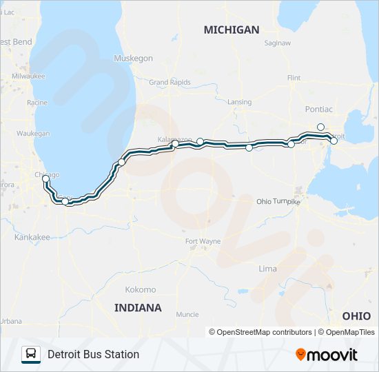 GREYHOUND US0160 Bus Line Map