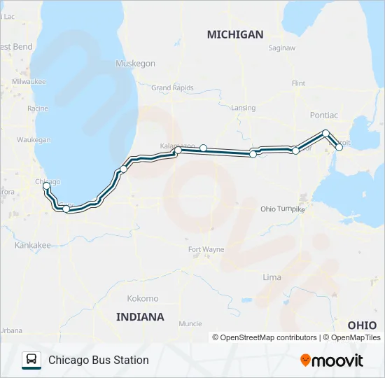 GREYHOUND US0160 Bus Line Map
