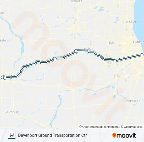 GREYHOUND US0155S Bus Line Map