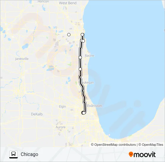 WISCONSIN COACH LINES Bus Line Map