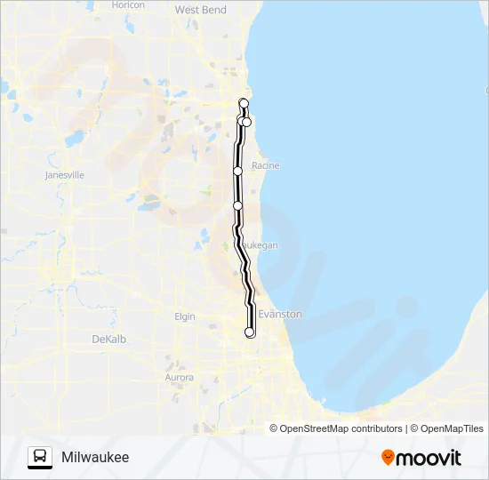 WISCONSIN COACH LINES Bus Line Map