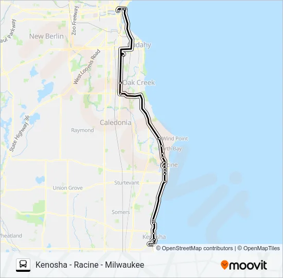 WISCONSIN COACH LINES Bus Line Map