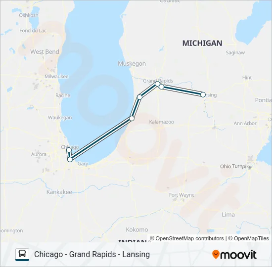 GREYHOUND US0161S Bus Line Map