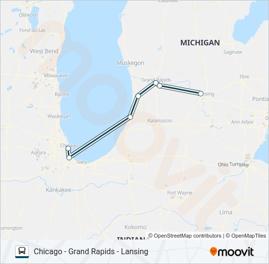 GREYHOUND US0161S Bus Line Map