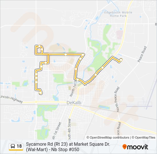 18 Bus Line Map