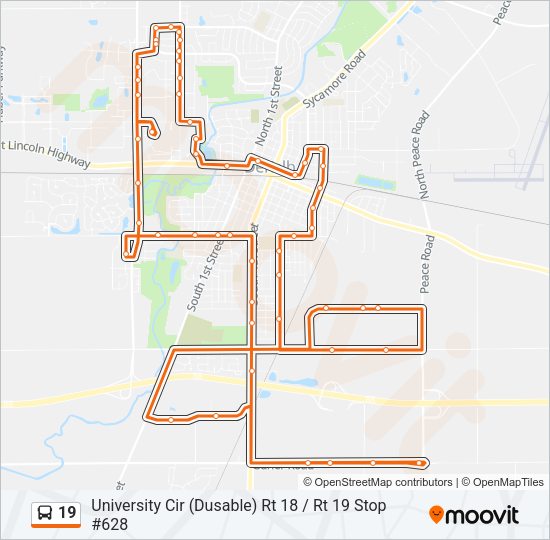 19 Bus Line Map