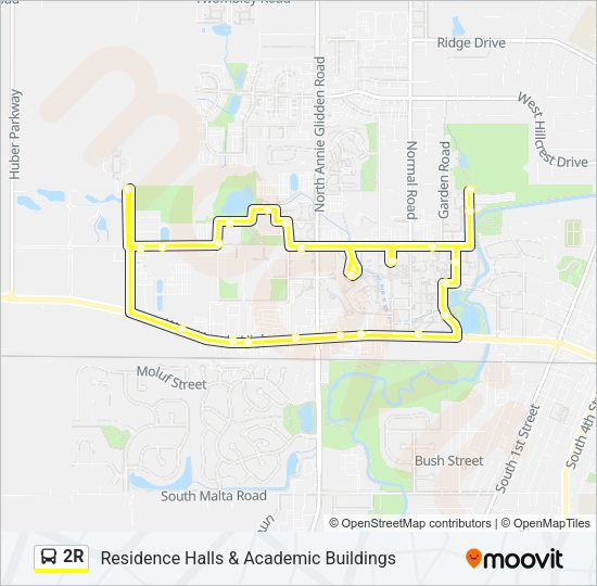 2R Bus Line Map